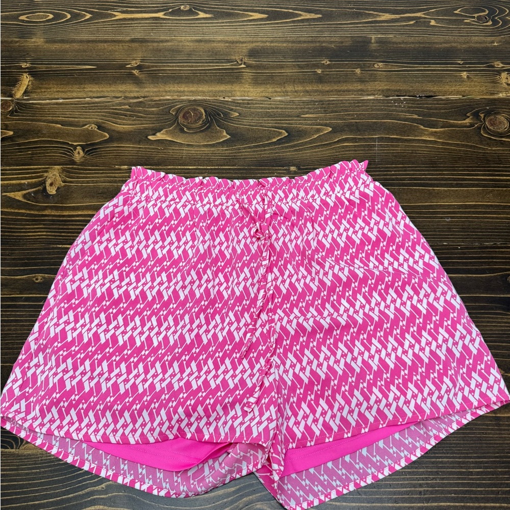 Pink Patterned Women's Shorts